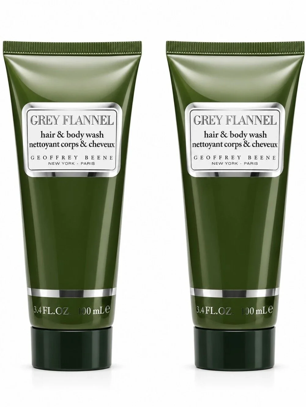 Grey Flannel Hair & Body Wash Bundle of 2 | Geoffrey Beene | 3.4 fl oz / 100 mL